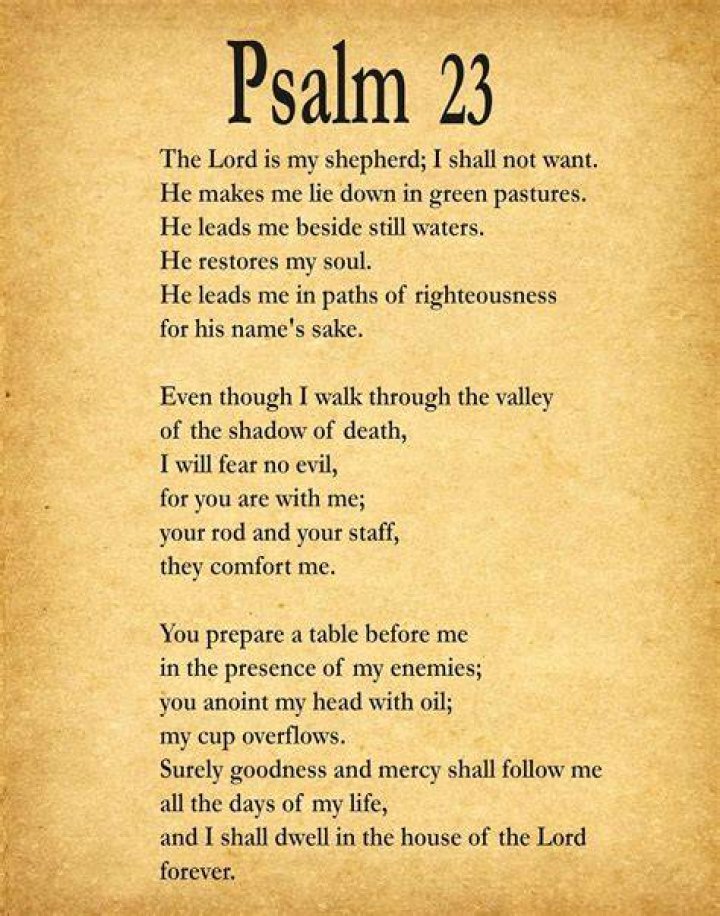 23 psalms lyrics