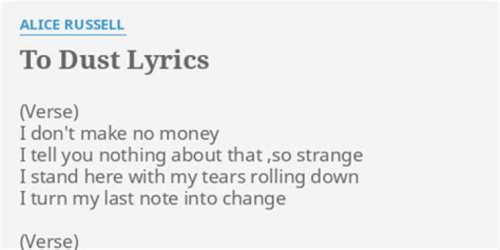 Alice russell lyrics