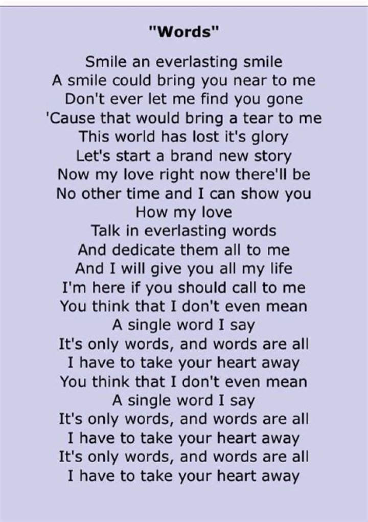 Bee Gees Words Lyrics