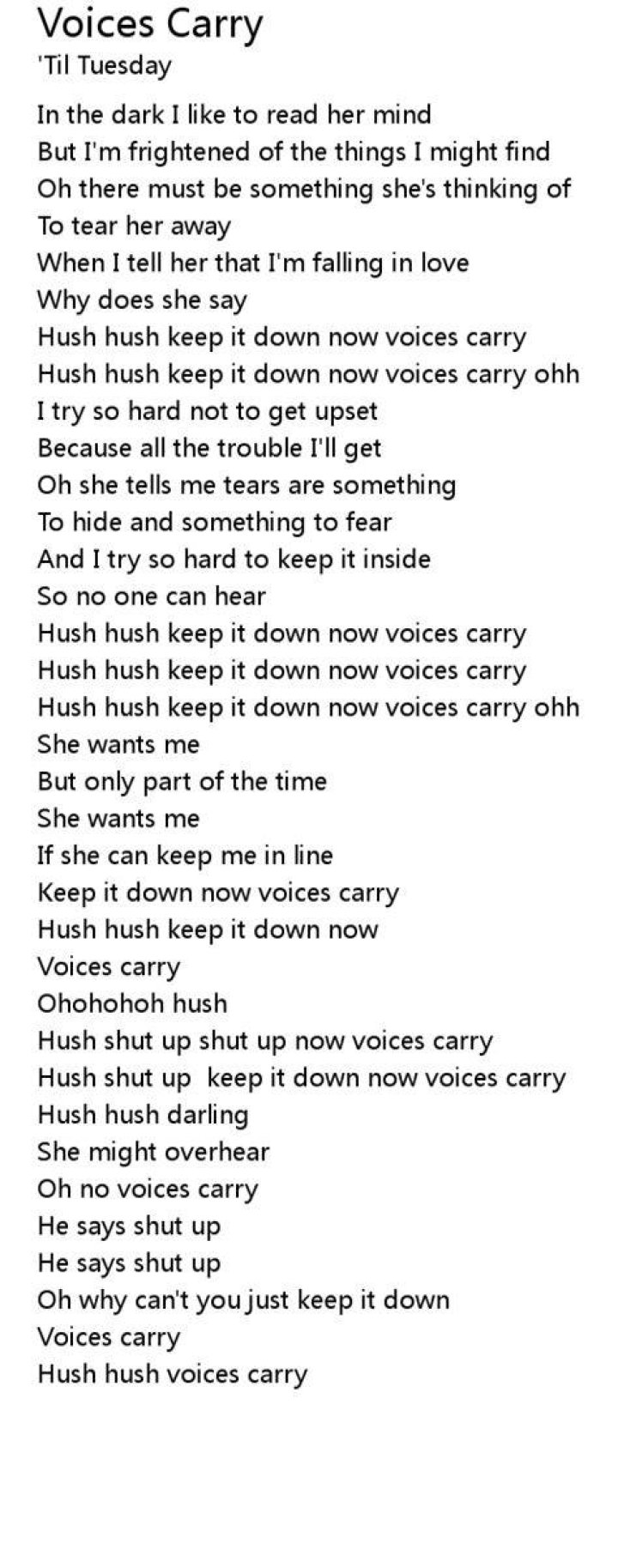 Carry on, carry on lyrics