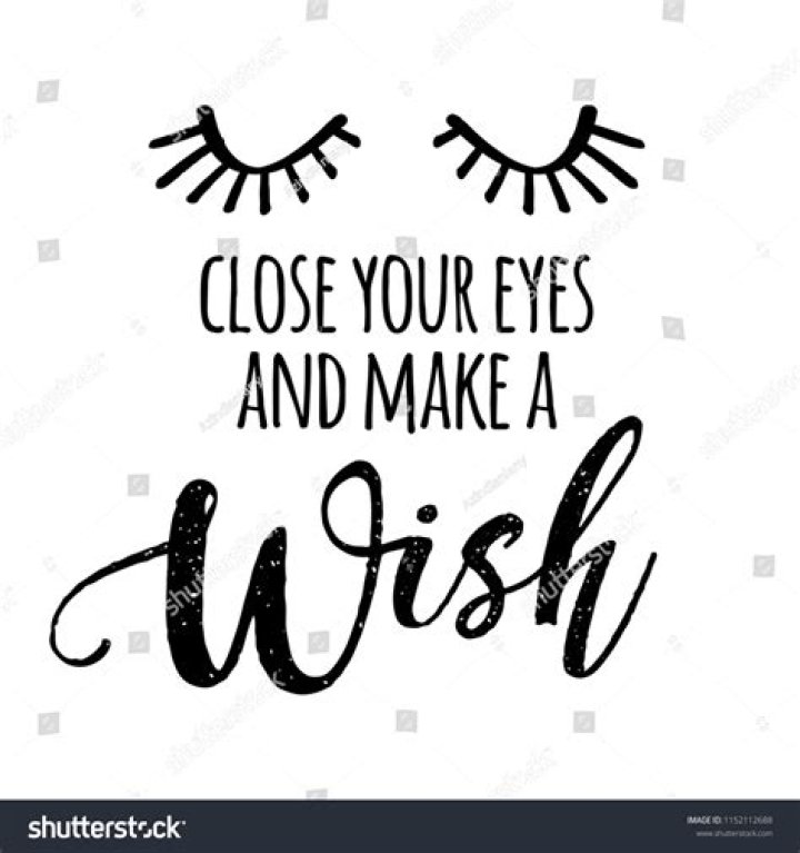 Close your eye make a wish lyrics