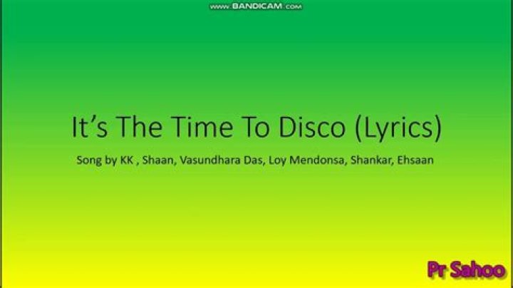 Disco time lyrics