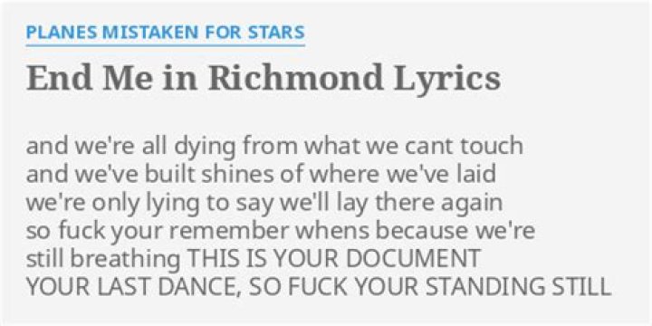 End me in richmond lyrics