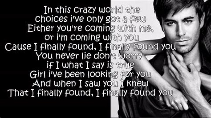 Finally found lyrics lyrics