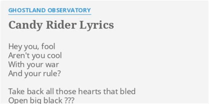 Ghostland observatory lyrics
