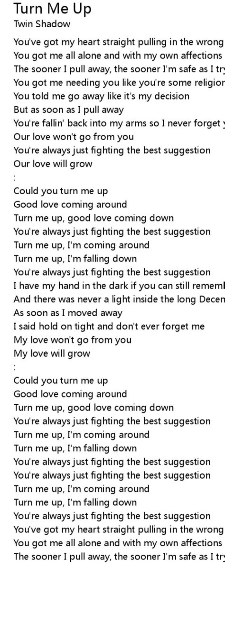 Gotta turn me up lyrics