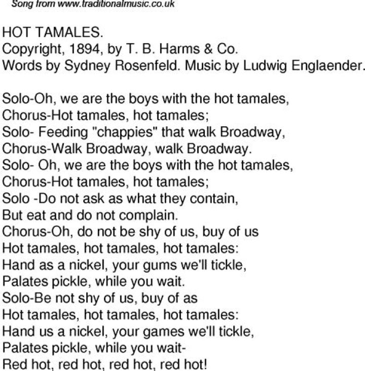Hot tamales lyrics