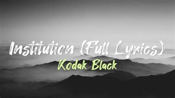 Kodak black clean institution lyrics