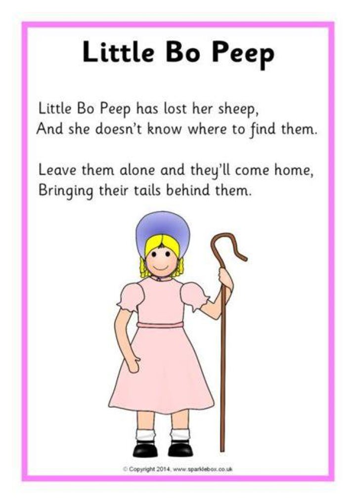 Little bo peep lyrics