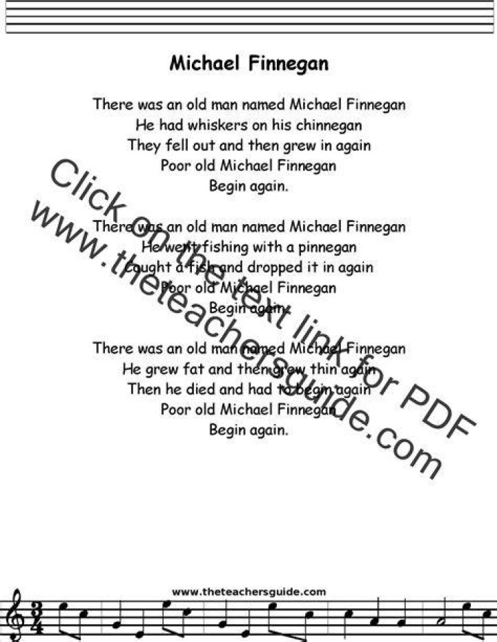 Michael finnegan lyrics