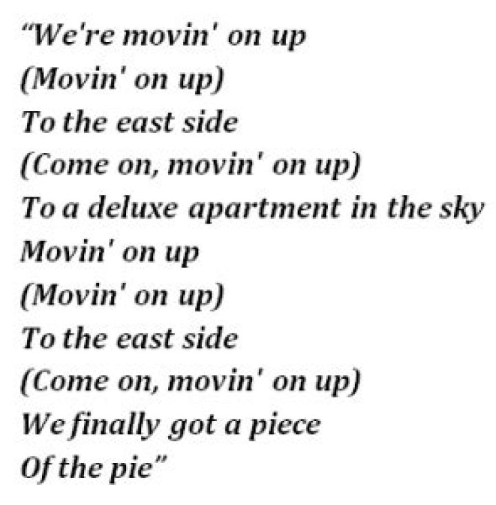 Movin on up lyrics