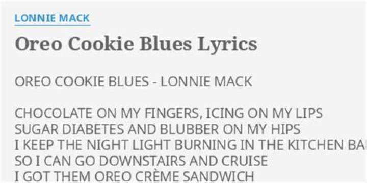 Oreo cookie blues lyrics
