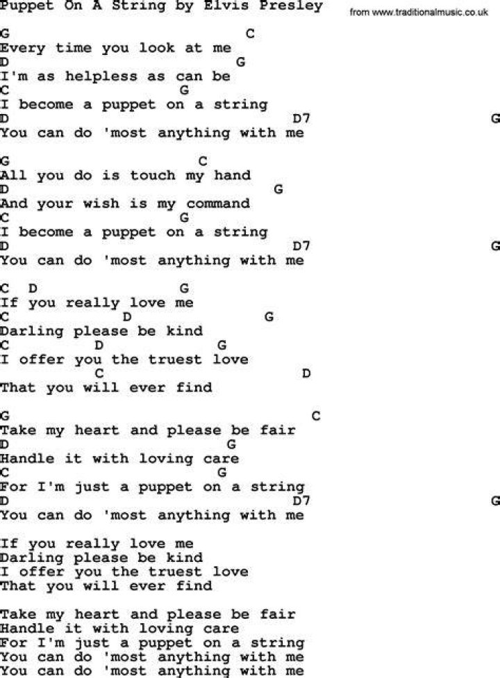 Puppet on a string lyrics
