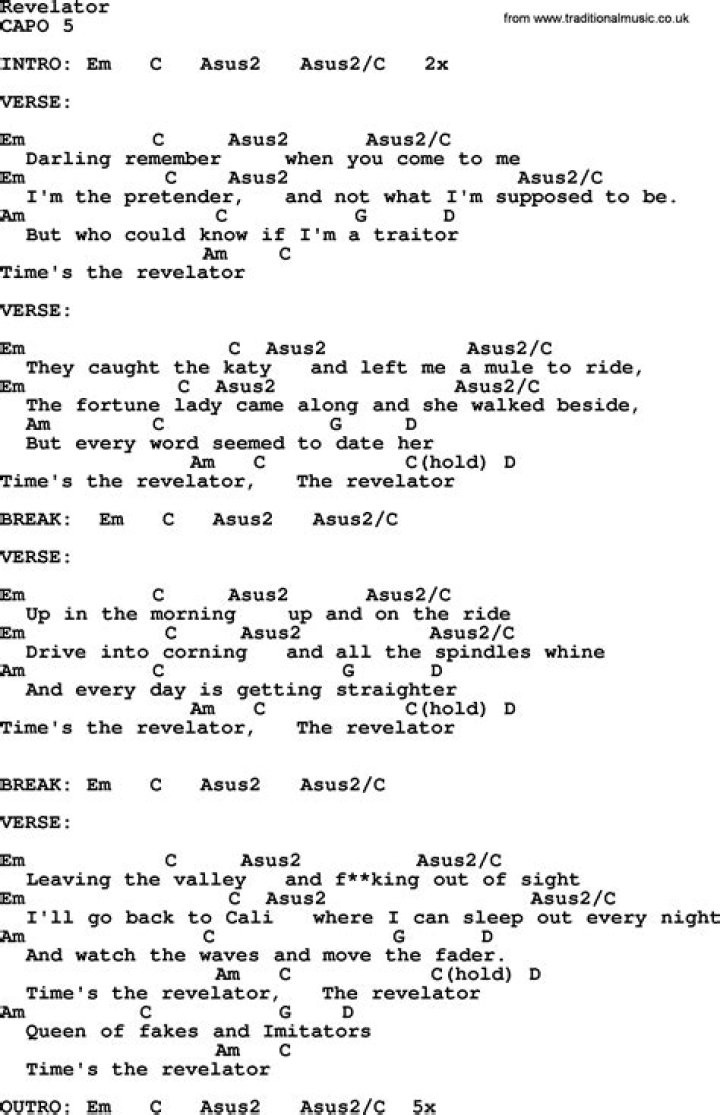 Revelator lyrics