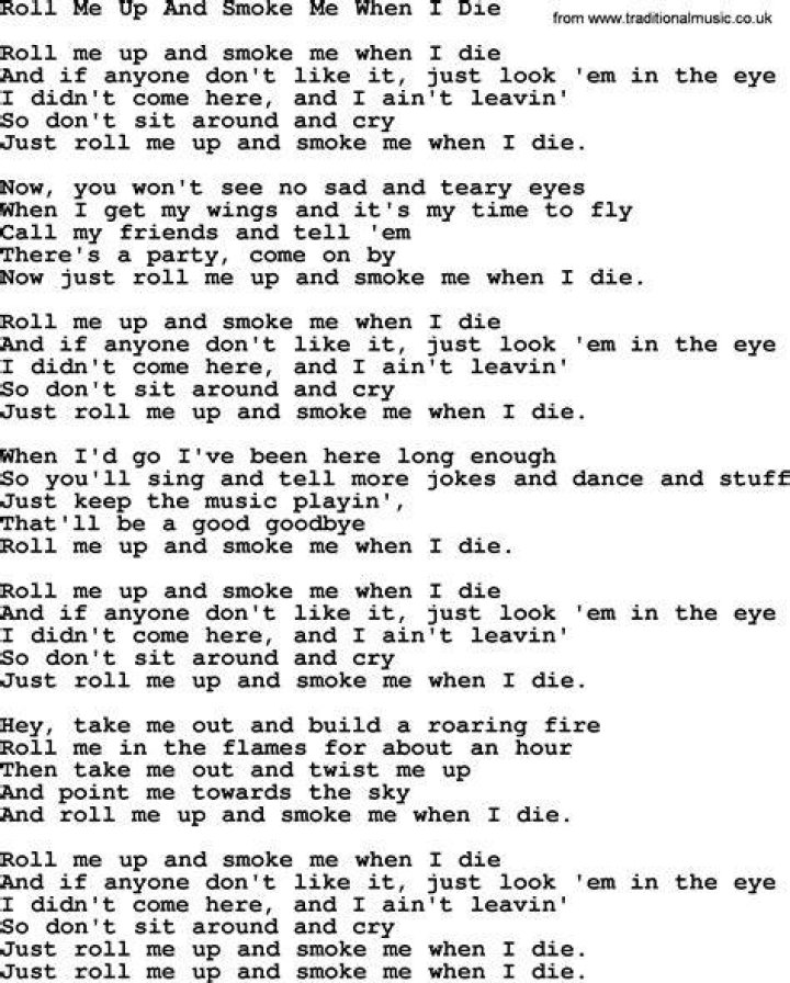 Roll me a joint lyrics