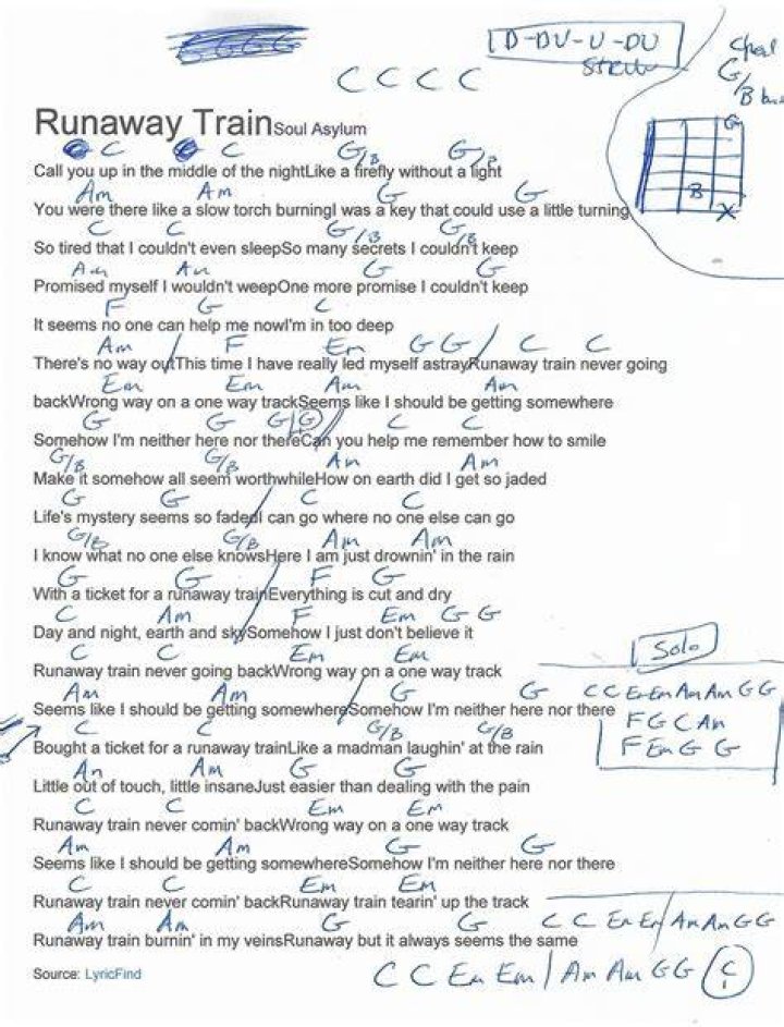 Runaway train soul asylum lyrics