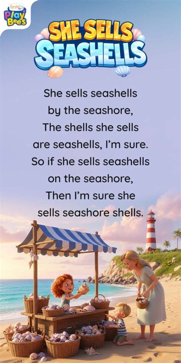 She sells seashells lyrics