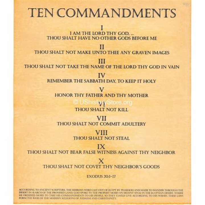 The ten commandments lyrics