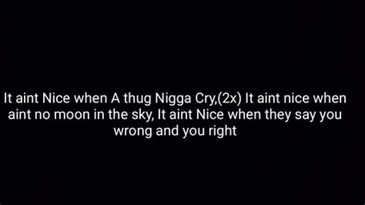 Thug cry lyrics