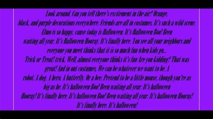Tonight its halloween lyrics