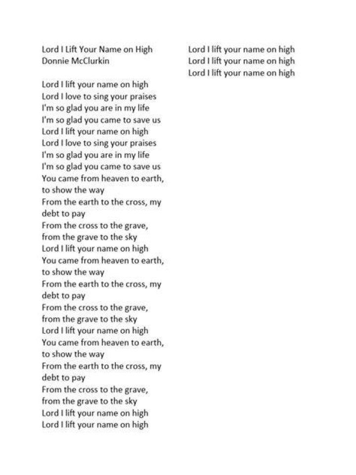 We lift your name higher lyrics