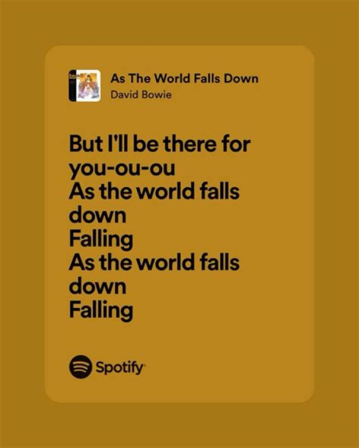 When the world falls down lyrics