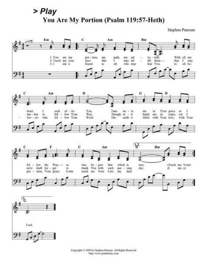 You are my portion lyrics